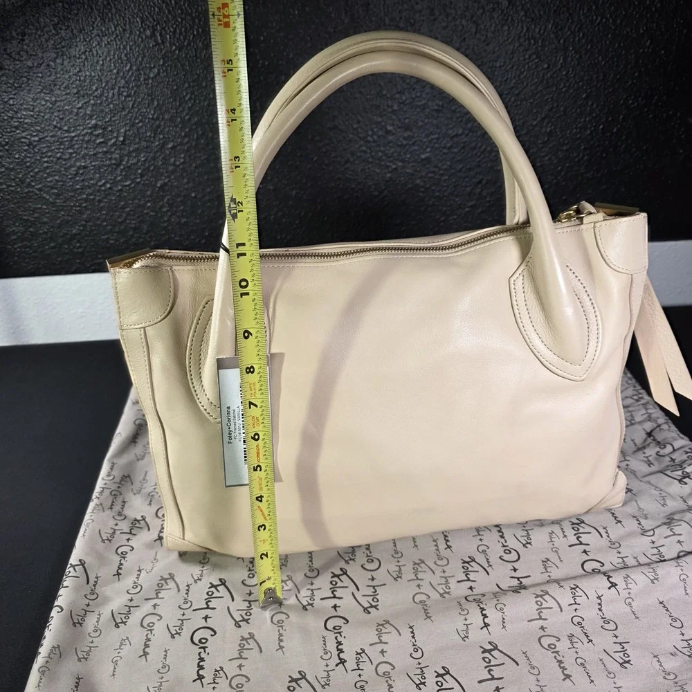 NWT Foley + Corinna FC Framed Satchel Bag / Purse Vanilla Cream Color. Plus Bag